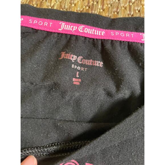 Juicy Couture Sport Black casual Y2K T-Shirt SZ Large with logo in Multi colors - Picture 3 of 6